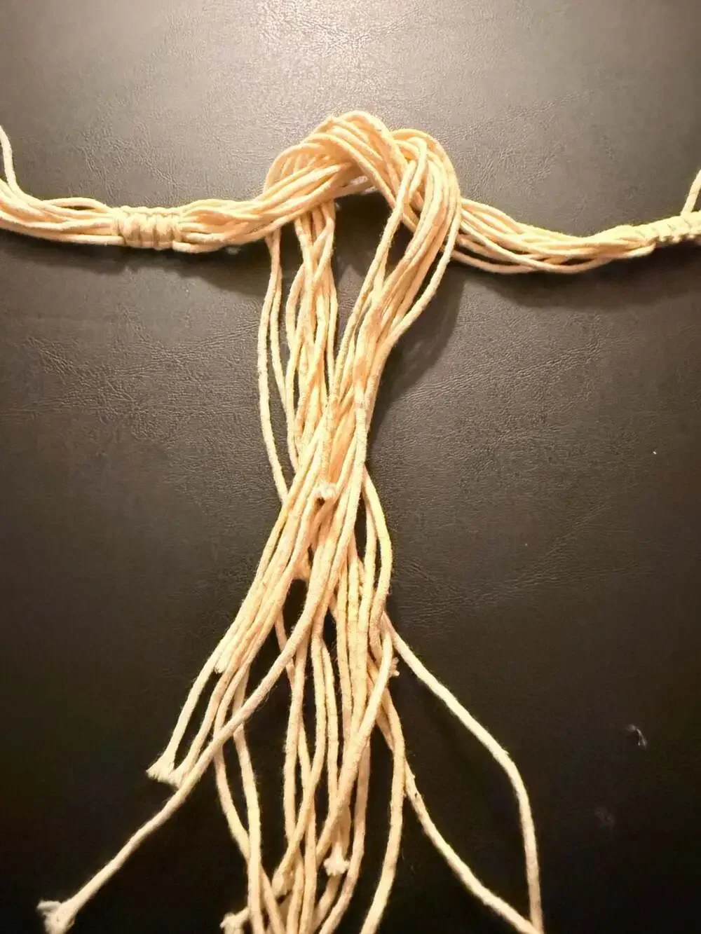 Bohemian Macrame Belt with Wooden Beads